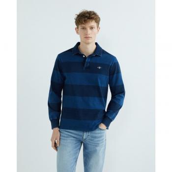 Gant - Polo Rugger Indigo Marino de rayas gruesas para hombre