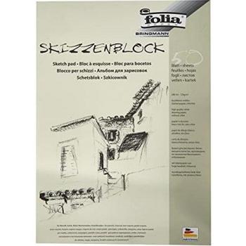 Bloc de dibujo A4 Folia 120g/m², 50 hojas