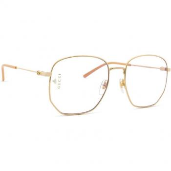 Gucci GG0396S 004 56 Gold/Blue&Beyond Pink Lens Sunglasses, Female, Yellow, Size: 56 MM