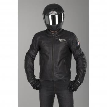 Segura Chaqueta de cuero Patch Negro