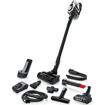 Bosch Unlimited Serie 8 BSS825ALL Aspirador Escoba y de Mano Sin Cable, Seco, Sin Bolsa, Color Negro/Blanco, Batería Extraíble de 5 Ah, 3 Vel