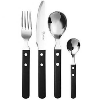 Robert Welch Trattoria Bright - Cubertería, acero inoxidable, Plateado, 24 piezas