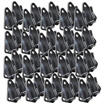 iapyx® 4260246943653 - Colgadores planos con gancho de tres agujeros 50 x 40 mm troquelado niquelado de gran calidad en una bolsa de plástico, 20 unidades
