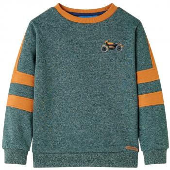 Sudadera Infantil Verde Oscuro Melange 140