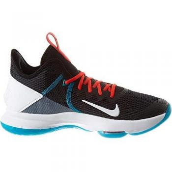 Nike Lebron Witness IV, Zapatilla de Baloncesto para Hombre, Negro/Blanco/Rojo/Azul/Gris Ahumado/Rojo, 41 EU