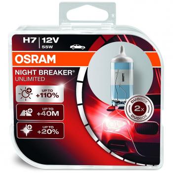 Osram 64210 Night Breaker Unlimited Lámpara Halógena de Faros, PX26d, 58 W, 12 V, 2 Unidades