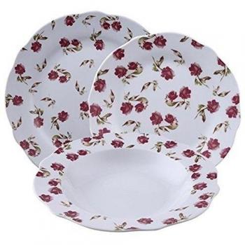 Brunchfield Abbey - Vajilla de 18 piezas en porcelana