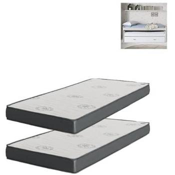 Colchón Viscoelástico Pack 2 90x200x20/90x190x15cm MueMue Aurora