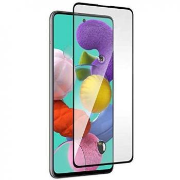 Cristal Templado Biselado Negro Akashi para Samsung Galaxy A51 - Dureza 9H y Antiimpacto