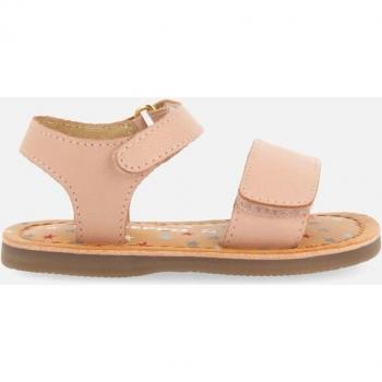 Sandalias rosas de piel con print fantasía para bebé Himare