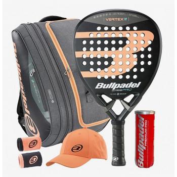 Pack Bullpadel Vertex 02 Ltd con pala/ paletero/ gorra/ muñequera/ bote bolas premium pro