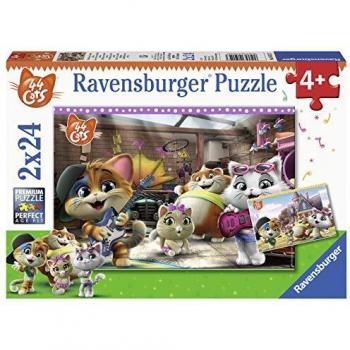 Ravensburger Puzzle - 44 Gatos Puzzle 2 X 24 Pz, Puzzle Para Niños