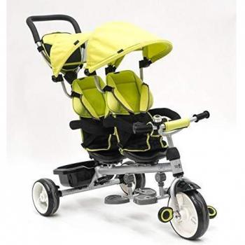 Triciclo Evolutivo Gemelar QPlay Giro - Verde - De 10 a 36 meses - Peso máximo soportable 50kg