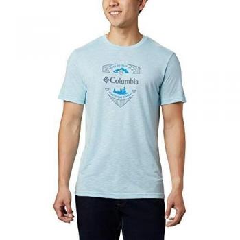 Columbia Nelson Point Graphic Short Sleeve tee Camisa, Hombre, Blue, XL