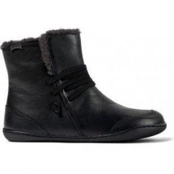 Camper Peu Cami Women's Ankle Boots - Black Smooth Leather, Size 38