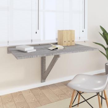 Mesa de centro plegable de pared Sonoma gris 100x60x56 cm multicapa Vidaxl