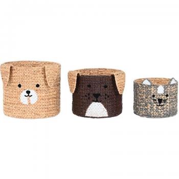Juego de Cestas DKD Home Decor 40 x 40 x 37 cm Animales