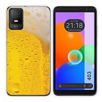 Funda de Silicona Gel TPU Personalizada para TCL 403 con Diseño de Cerveza