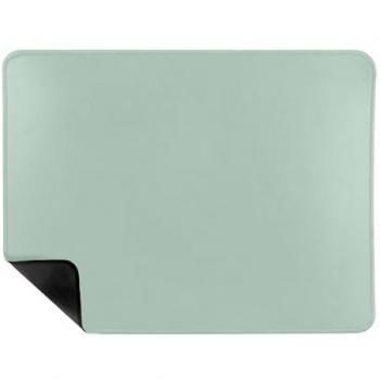 Alfombrilla de ratón XL antideslizante verde con superficie suave y bordes cosidos