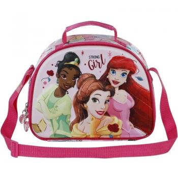 Bolsa Portameriendas 3D Strong Princesas Disney Rosa de Karactermania