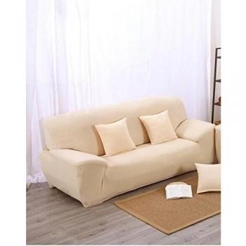 CMX Funda de sofá Slipcover continental en Europa y América completo cubre sofá jardín general toalla alfombra cuero tela , beige , 2seater
