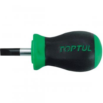 Kit de atornilladores TOPTUL FABB5E03, incluye destornillador plano de 5.5 mm, longitud de 25 mm, fabricado en plástico ranurado y presentado en cartón