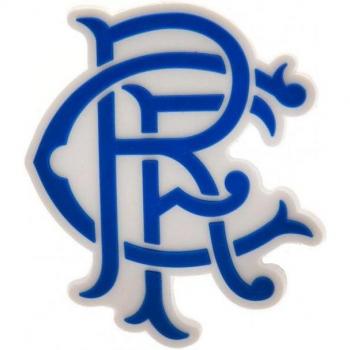 Imán para nevera con logo 3D de desplazamiento Rangers FC, tamaño único blanco/azul