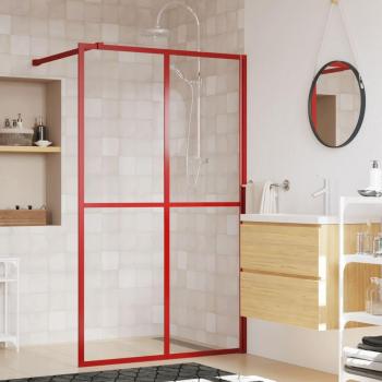 Mampara de ducha de vidrio transparente ESG 118x195 cm roja