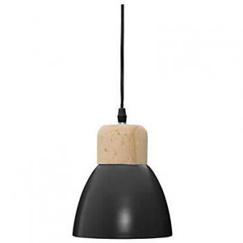 Lámpara de Techo Negra ø15x19cm E14 con Diseño Moderno y Ahorro de Energía