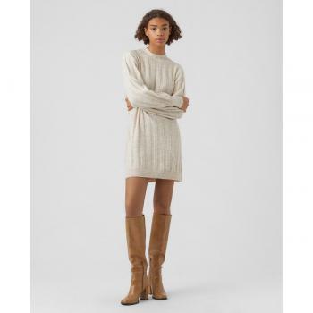 Vero Moda Vestido de punto manga larga cuello pekin