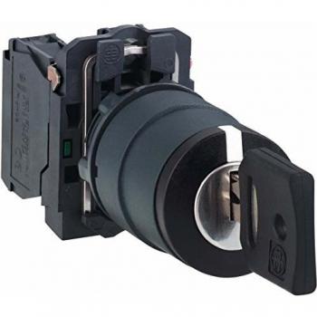 Schneider Electric Harmony XB5 Key Switch 1NO/0NC Black 22 mm Latching