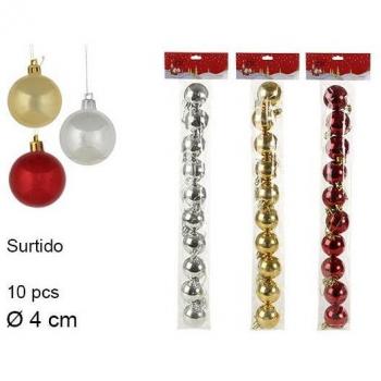 Bolas decorativas surtidas de 4cm
