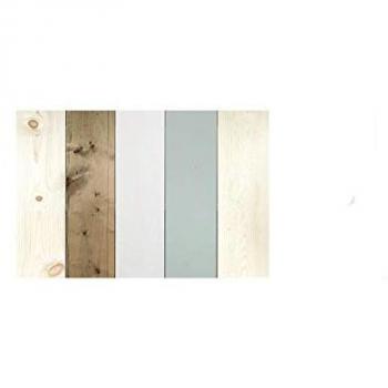Cabecero de madera maciza DECOWOOD Flandes en acabado combinado verde azulado, medidas 100x60 cm