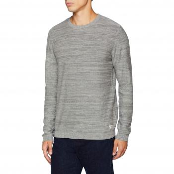 JACK & JONES Jornewfargo Knit Crew Neck, suéter para Hombre, Gris