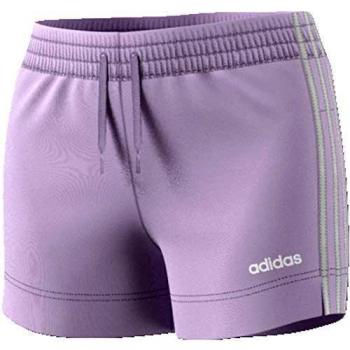 adidas W E 3S Short Pantalón Corto, Mujer, Matpur/Blanco, S