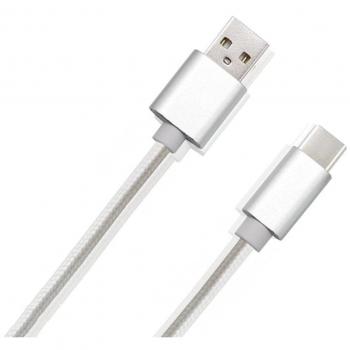 Cable Samsung A3 2017 cable USB tipo C 3m cable cargador Samsung galaxy A3 3m cable cargador Samsung galaxy A3 3m de Nylon trenzado alta calidad cable cargador type c 3 metros cable Samsung A3 blanco