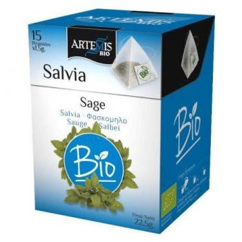 Infusión Ecológica de Salvia en Bolsas Pirámide, 15 Unidades x 1.5g