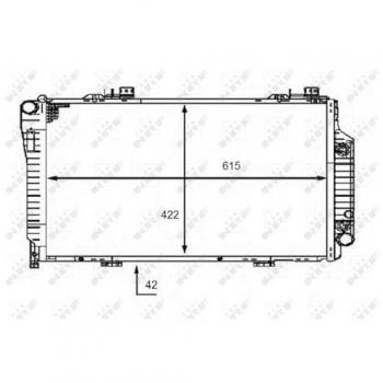 Radiador de Motor NRF 58483 para Mercedes C-Klasse, Refrigeración Eficiente y Alta Calidad