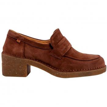 Botines de mujer de piel con tacón El Naturalista N5667 Ticino Marrón