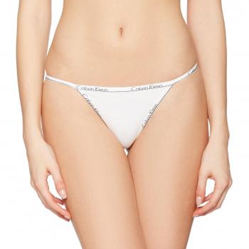 Calvin Klein Thong String, Tanga para Mujer, Blanco