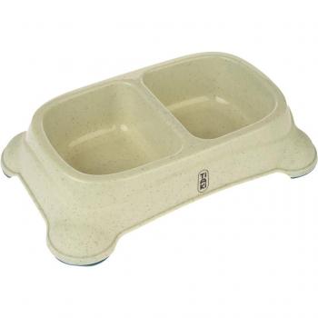 Comedero doble TIAKI de plástico reciclado - 2 x 950 ml