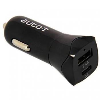 Cargador de Coche para Móvil AUTO-T 540128 USB y USB-C, Carga Rápida, Compatible con Smartphones