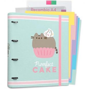 Grupo Erik CBK0071 - Carpeblock 4 anillas con recambio Pusheen Foodie Collection, A4