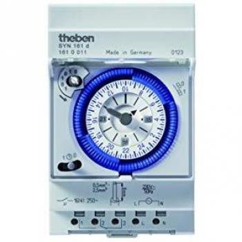 Theben 1610011 SYN 161d - analog timer with synchronous motor and day program, timer, DIN rail