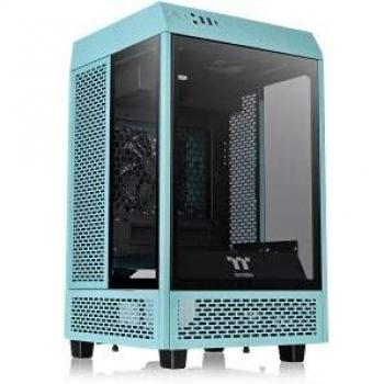 Thermaltake The Tower 100 Mini Gaming PC Caja Turquesa con Cristal Templado y USB-C/3.1