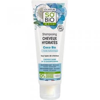 SO’BiO étic Champú Hidratante con Coco y Ácido Hialurónico, 250ml