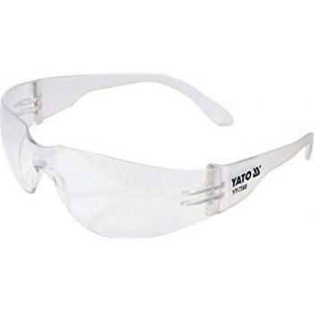 Gafas de protección YATO YT-7360 - Gafas protectoras transparentes de trabajo, diseño ergonómico, lentes transparentes antiarañazos, protección UV, ajuste cómodo, ideales para uso industrial y bricolaje