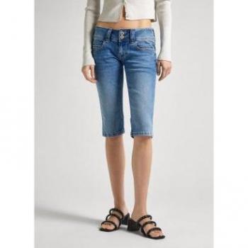 Pantalón corto Slim azul Pepe Jeans para mujer, estilo vaquero