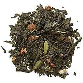 Aromas de Té, Té Verde Arcoíris, Con Cardamomo, Canela, Trozos de Manzana, Rodajas de Naranja, Cilantro, Clavo y Pimienta Rosa, Rico en Vitaminas y Minerales, 100 gr.