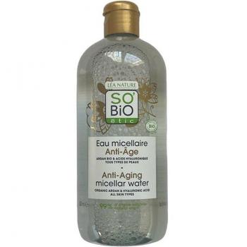 SO'BiO étic Agua Micelar Anti-Edad con Ácido Hialurónico y Aceite de Argán 500ml